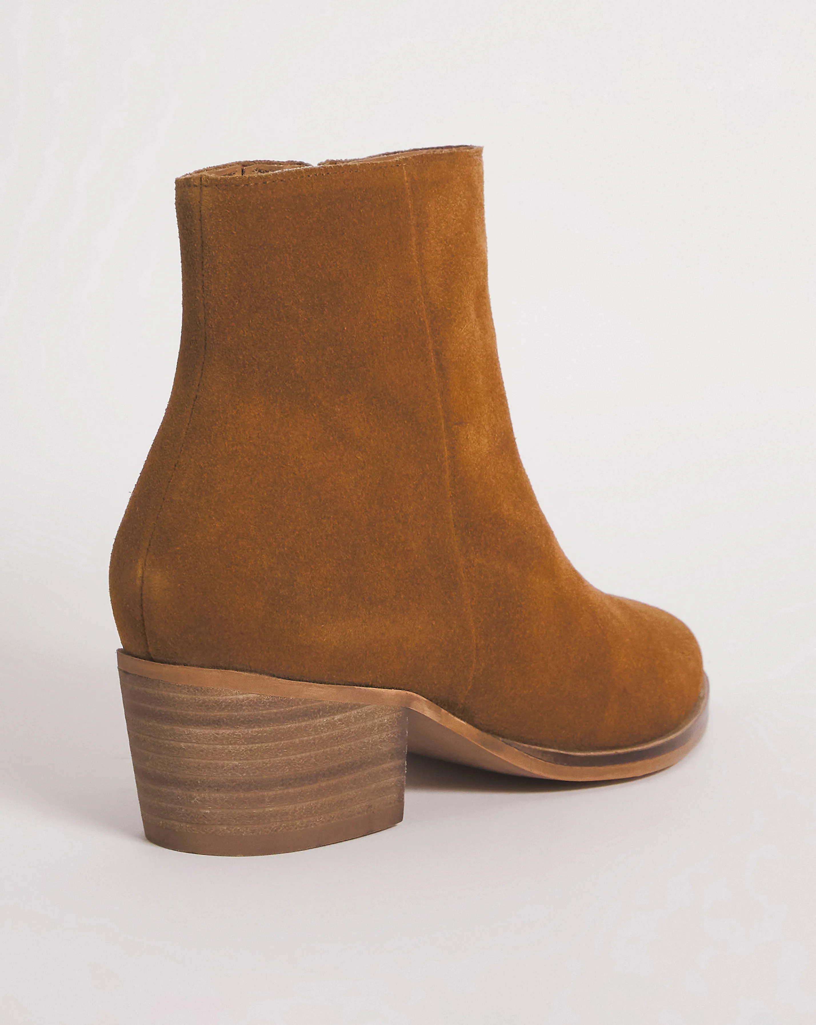 Peaches Suede Leather Western Cowboy Boot EEE Fit | Simply Be