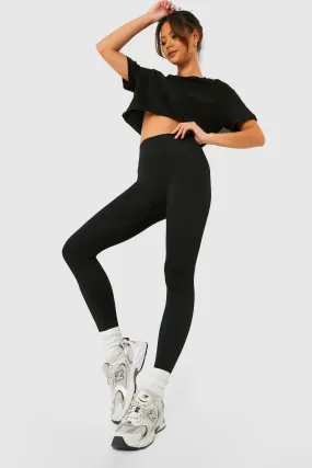 Petite Seamless Rib High Waist Leggings