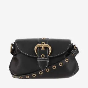 PINKO    Pinko Jolene Small Shoulder Bag With Heart Buckle