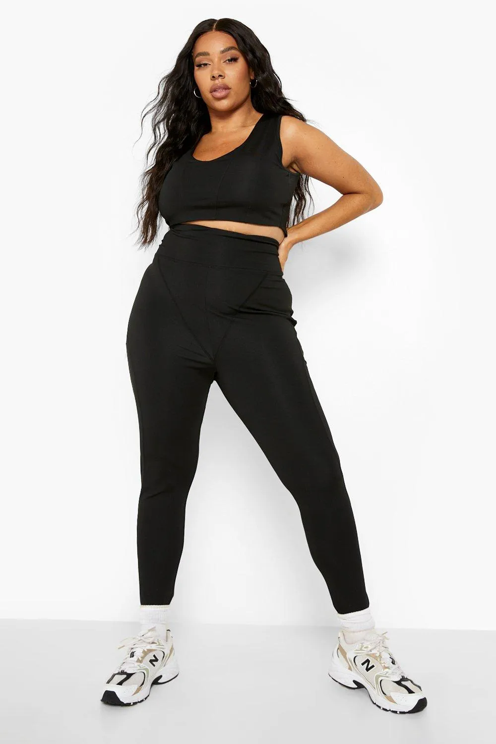 Plus High Waisted Contour Active Leggings