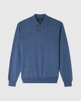 Polo Jacob Logo Bleu Acier Chine