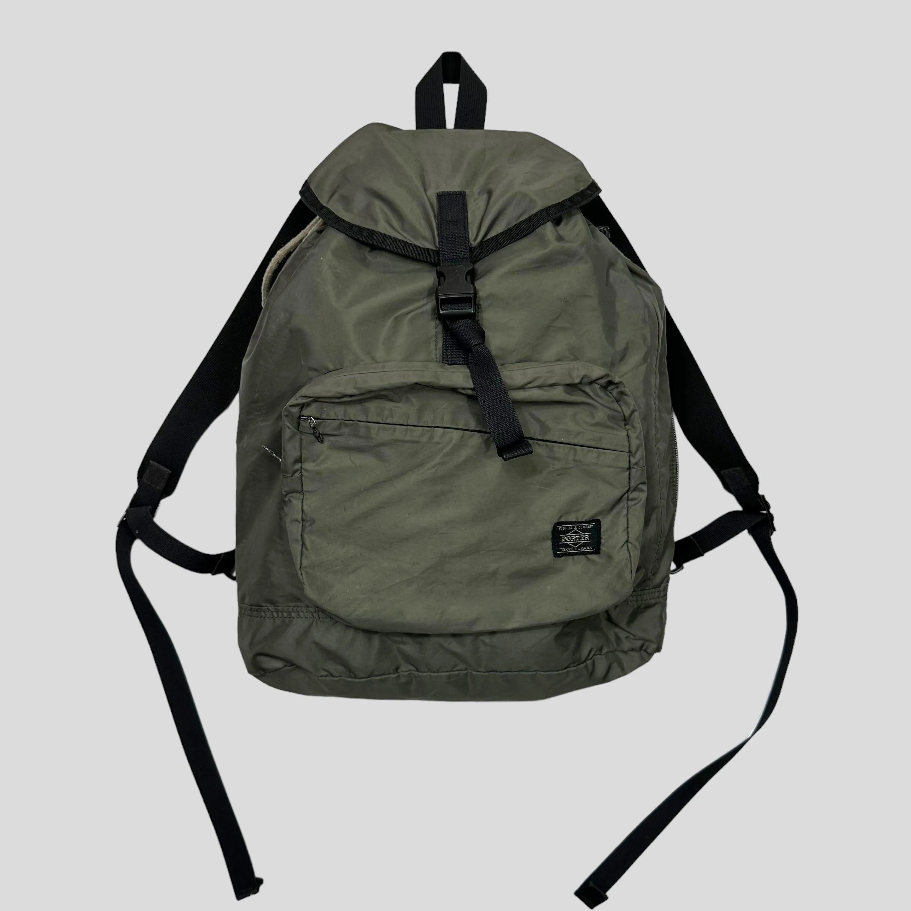 Porter Yoshida 00’s Grey Nylon Multipocket Backpack