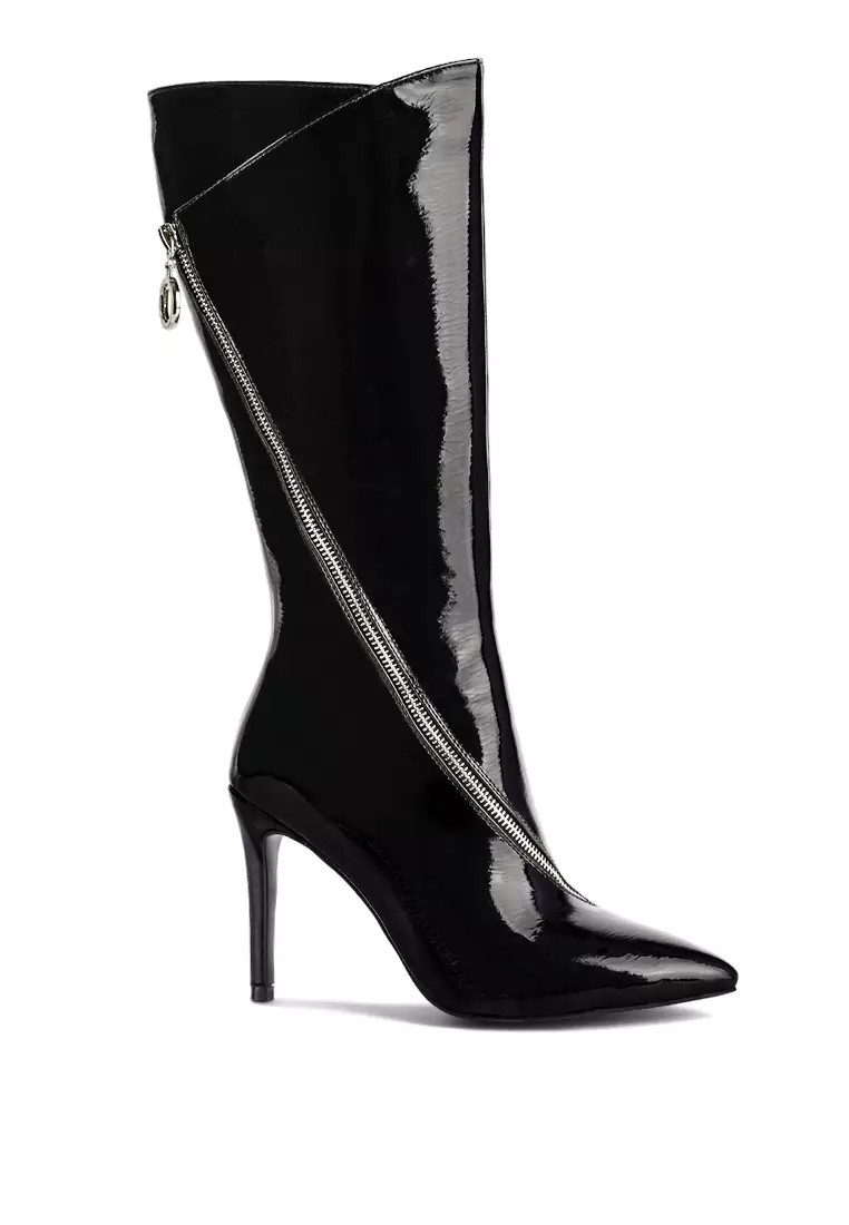 Rag & CO. TSAROH Zip Around Calf Boot In Black