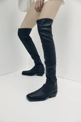 Rebe Paris Over The Knee Boot Black