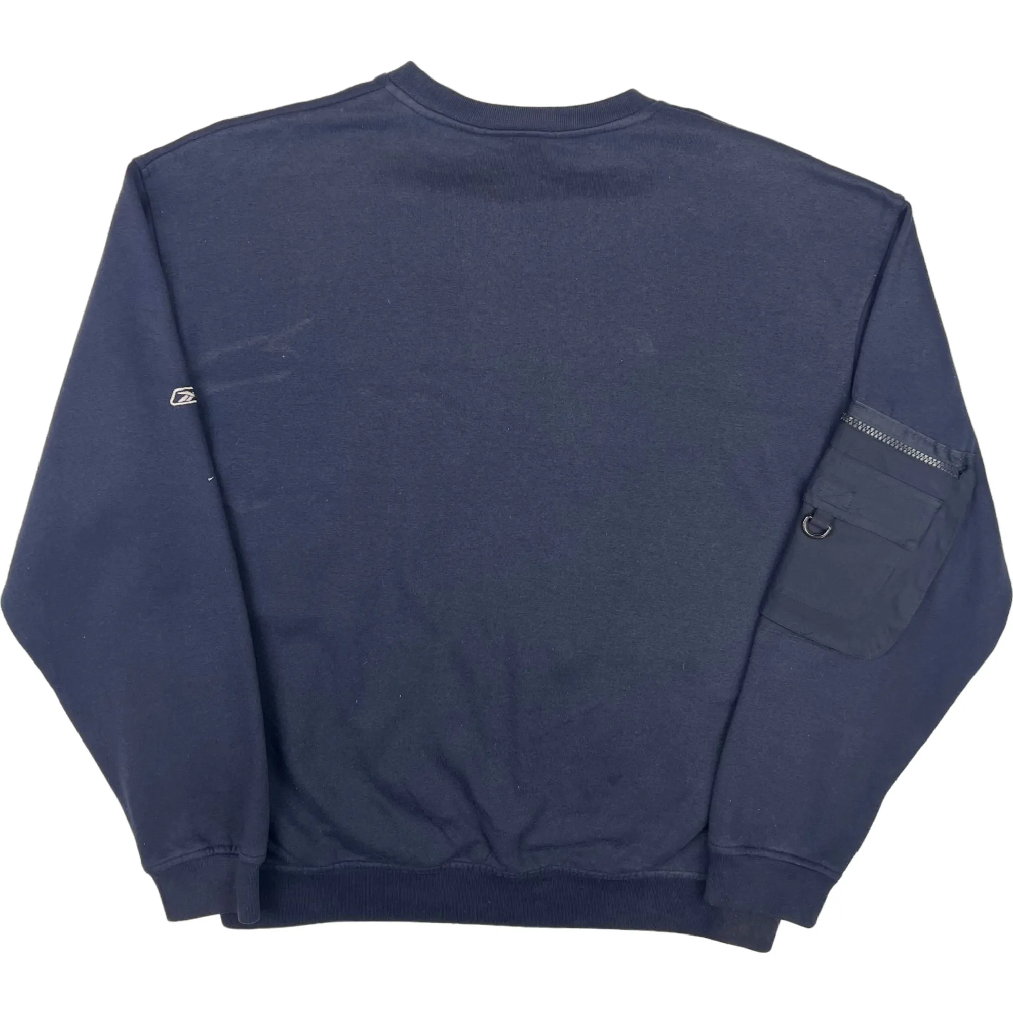 Reebok Custom Reworked Utility Spell Out Sweatshirt Navy