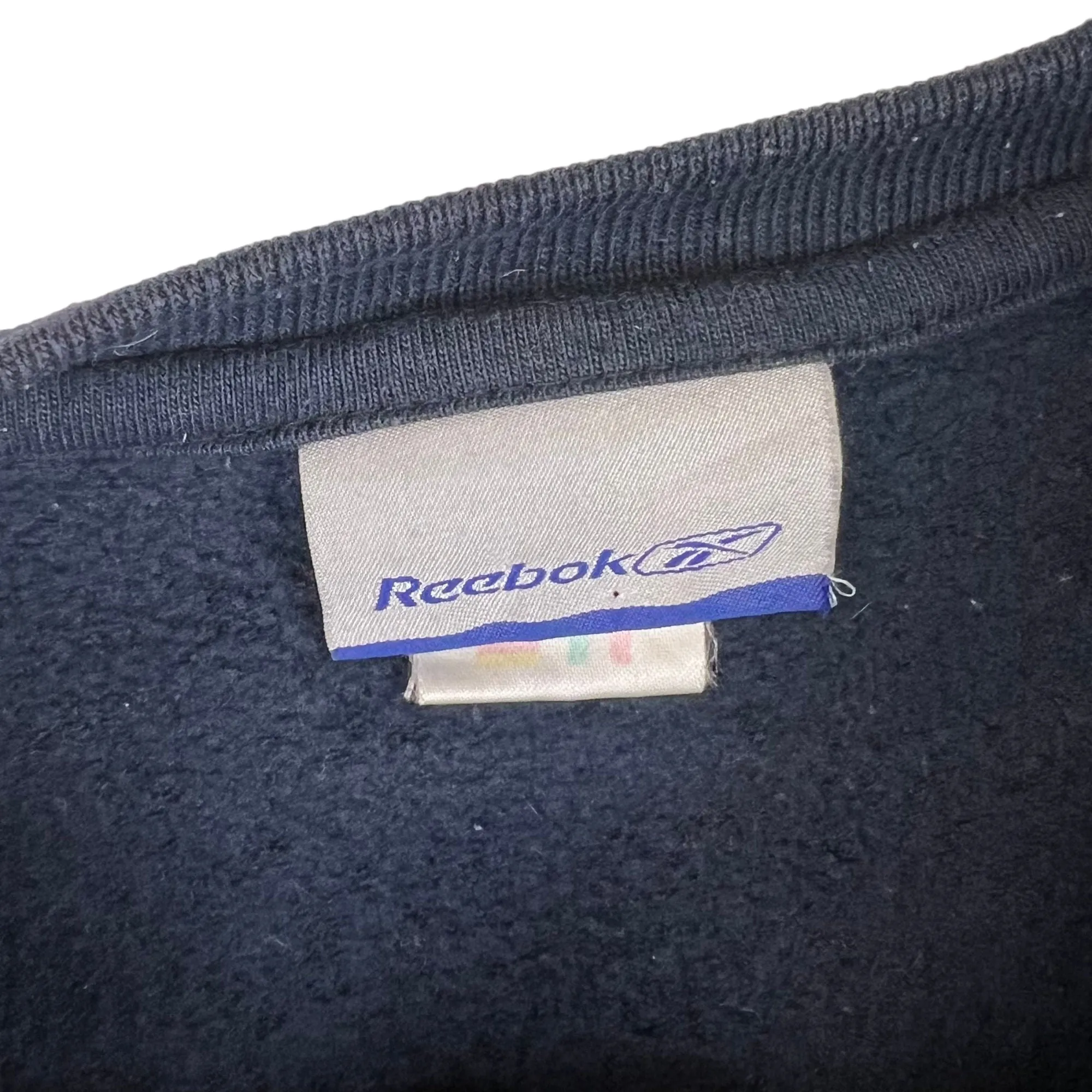 Reebok Custom Reworked Utility Spell Out Sweatshirt Navy