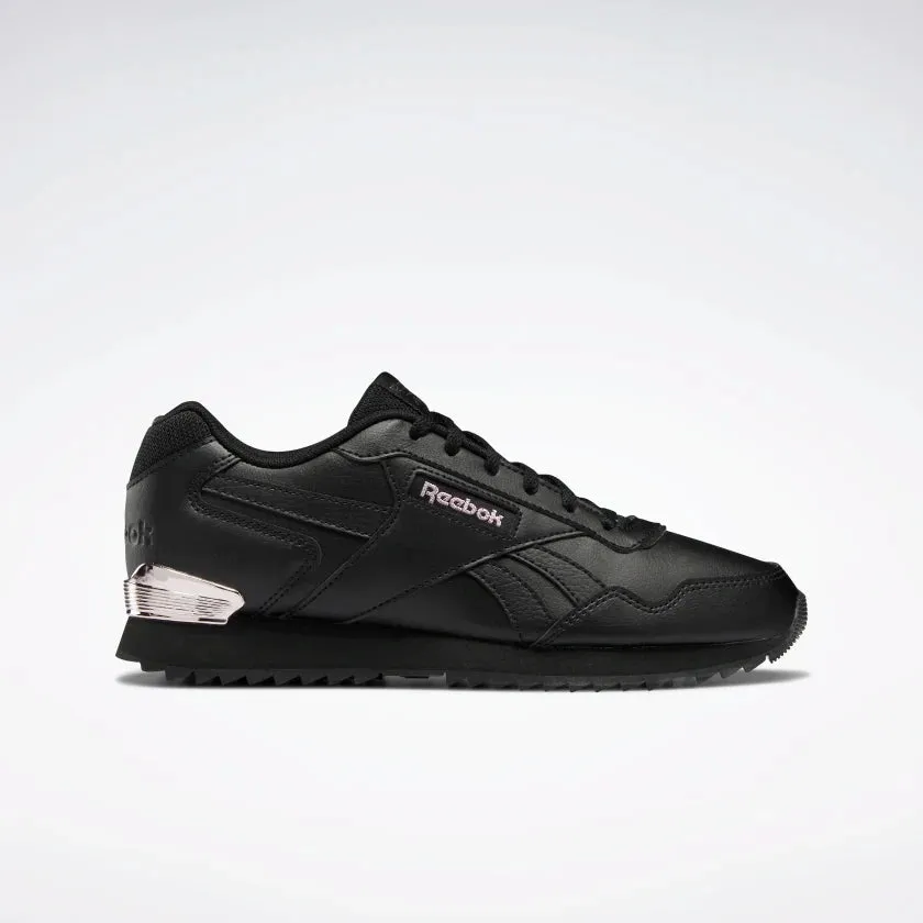 REEBOK WOMENS GLIDE RIPPLE CLIP - BLACK/BLACK/ROSE GOLD