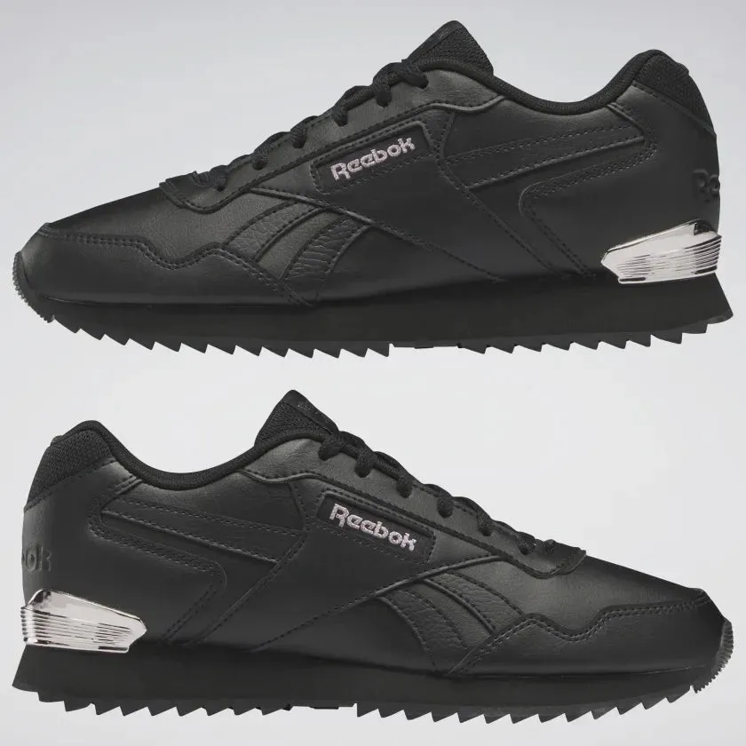 REEBOK WOMENS GLIDE RIPPLE CLIP - BLACK/BLACK/ROSE GOLD