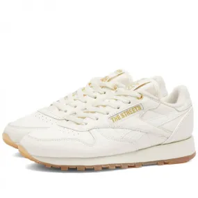 Reebok x The Streets by END. Classic Leather Chalk/Black/Gold Metallic