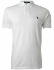 RL Men Small Pony White Polo.