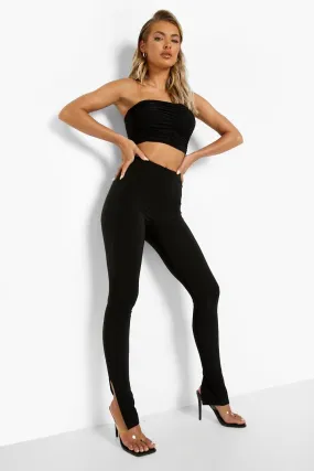 Ruched Bandeau & Split Side Leggings