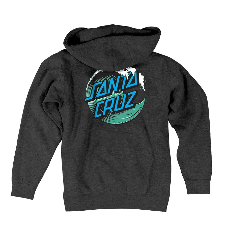 Santa Cruz Wave Dot P/O Hoodie Charcoal Heather