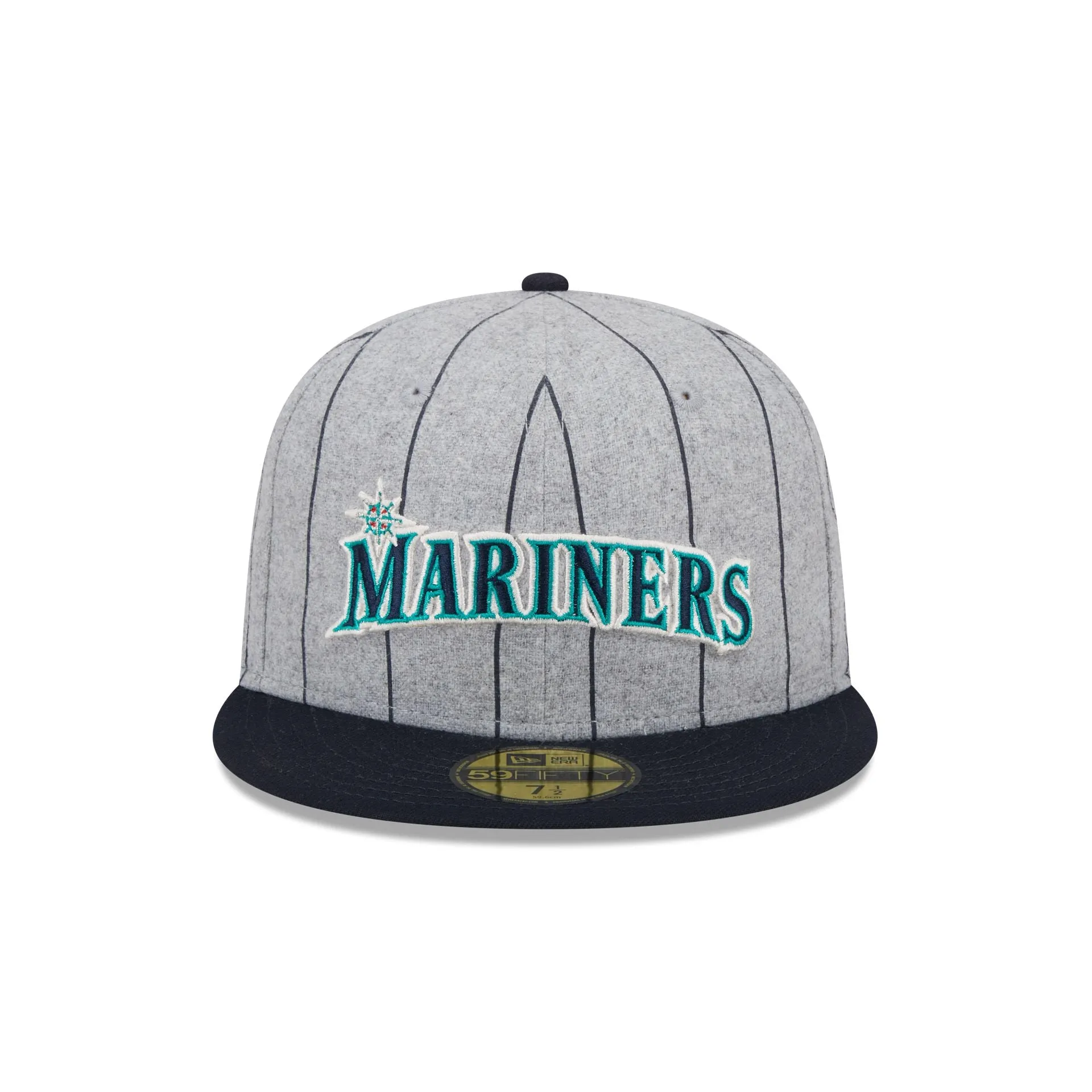 Seattle Mariners Heather Pinstripe 59FIFTY Fitted Hat