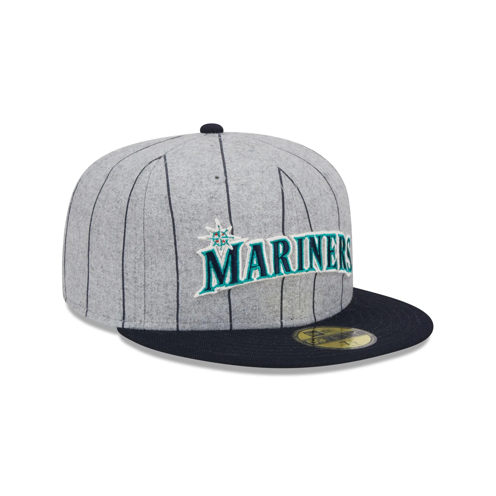 Seattle Mariners Heather Pinstripe 59FIFTY Fitted Hat