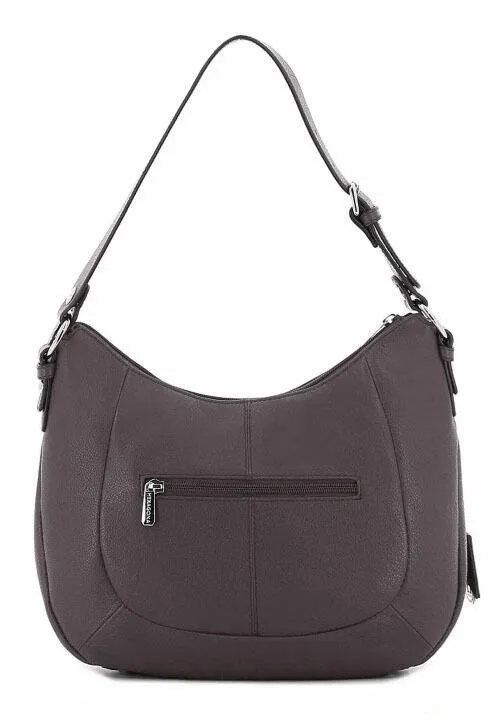 Shoulder bag 1 handle leather cowhide taupe 464779