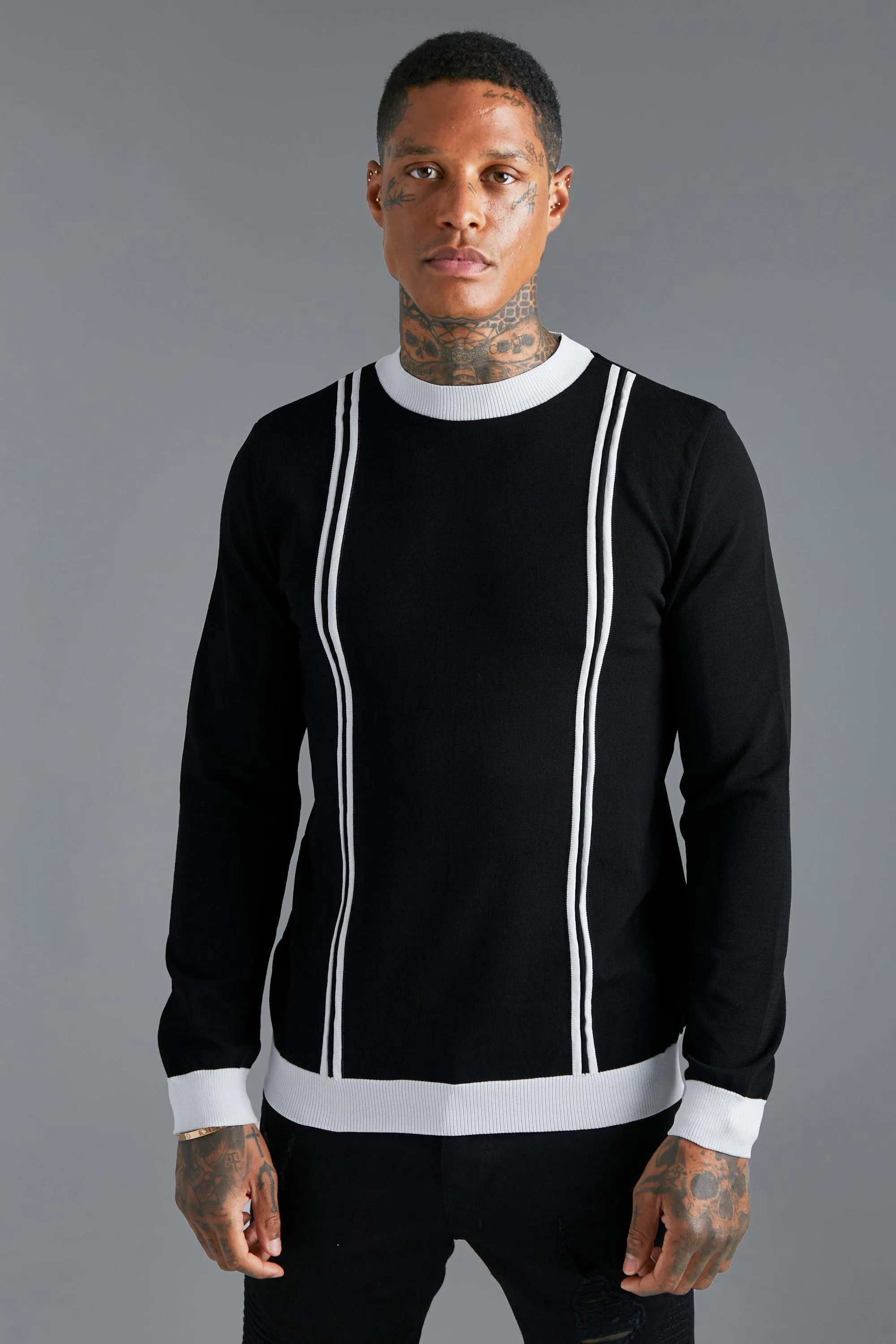 Smart Stripe Jumper | boohooMAN UK