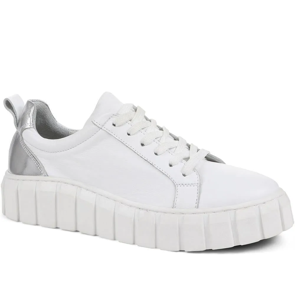 Stefani Leather Platform Trainers - STEFANI / 323 701