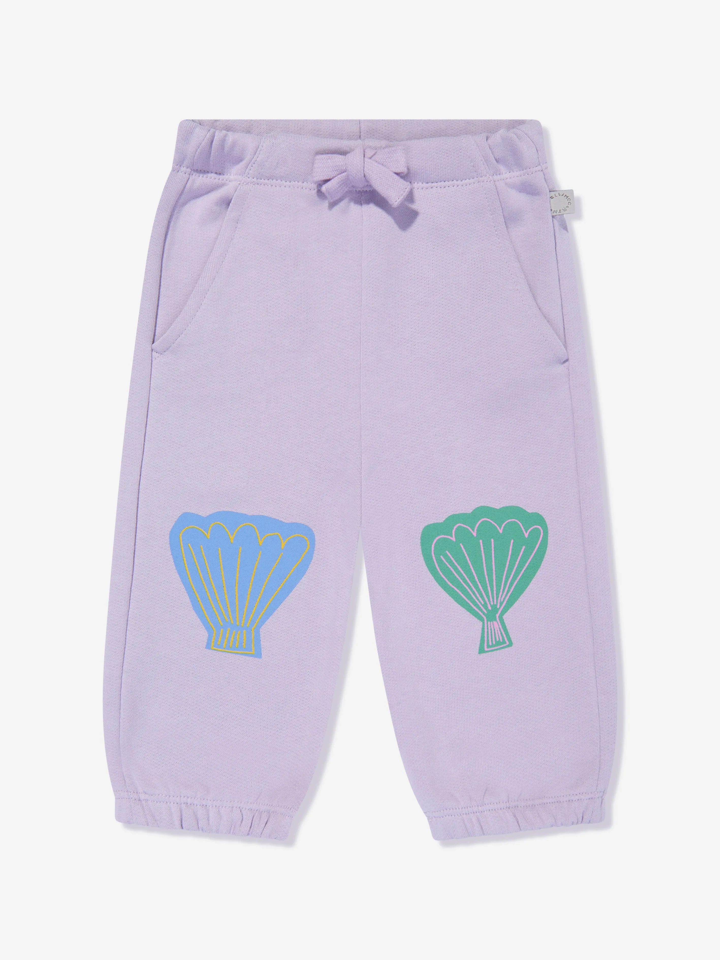 Stella McCartney Baby Girls Shell Print Joggers in Purple