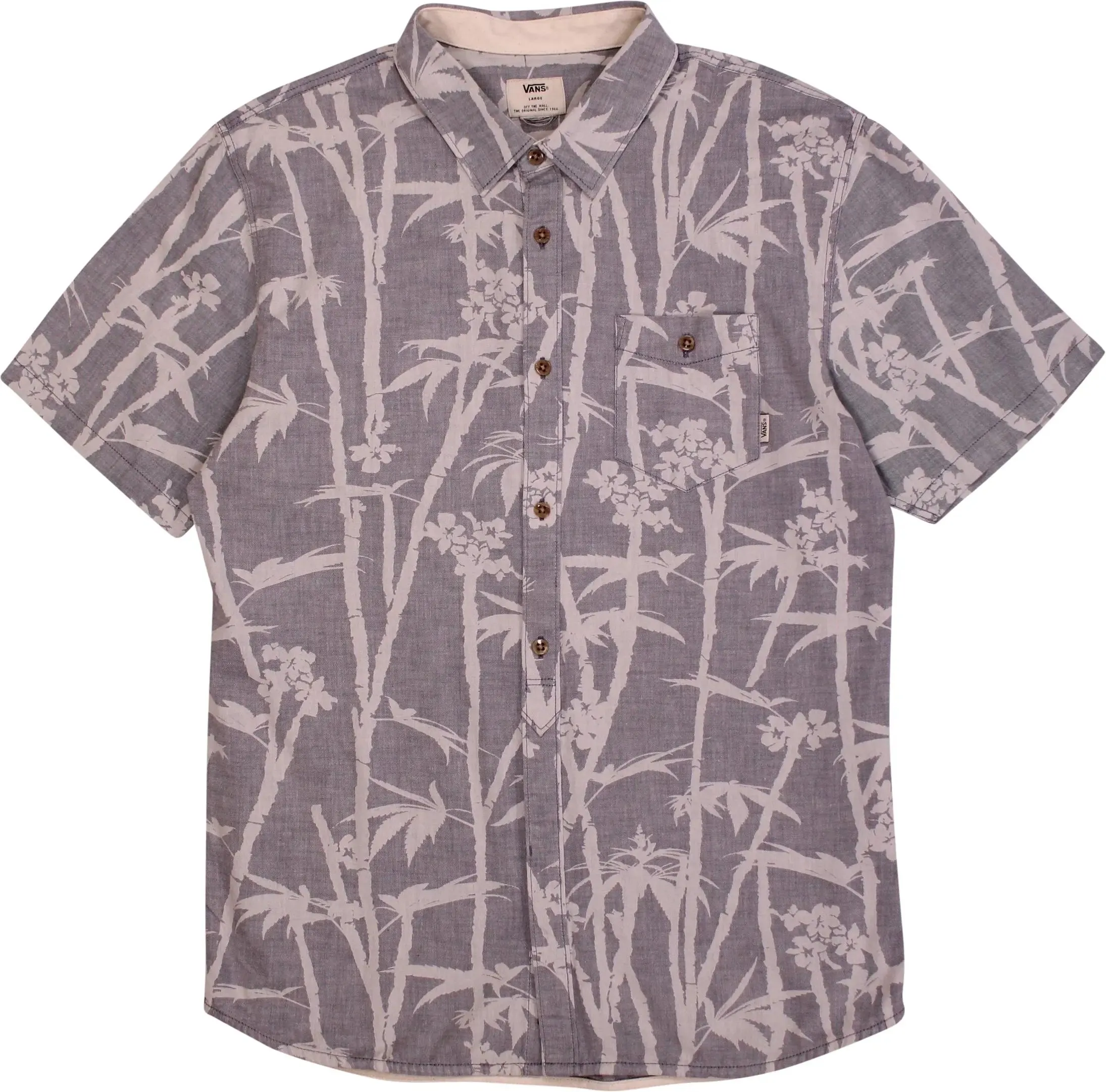 Summer Printed Grey Short Sleeve Shirt by Vans | ThriftTale