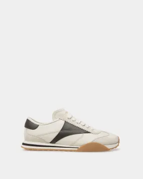 Sussex Sneakers In Black And Dusty White Leather 