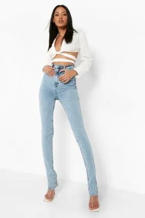 Tall Split Hem Skinny Fit Jeans