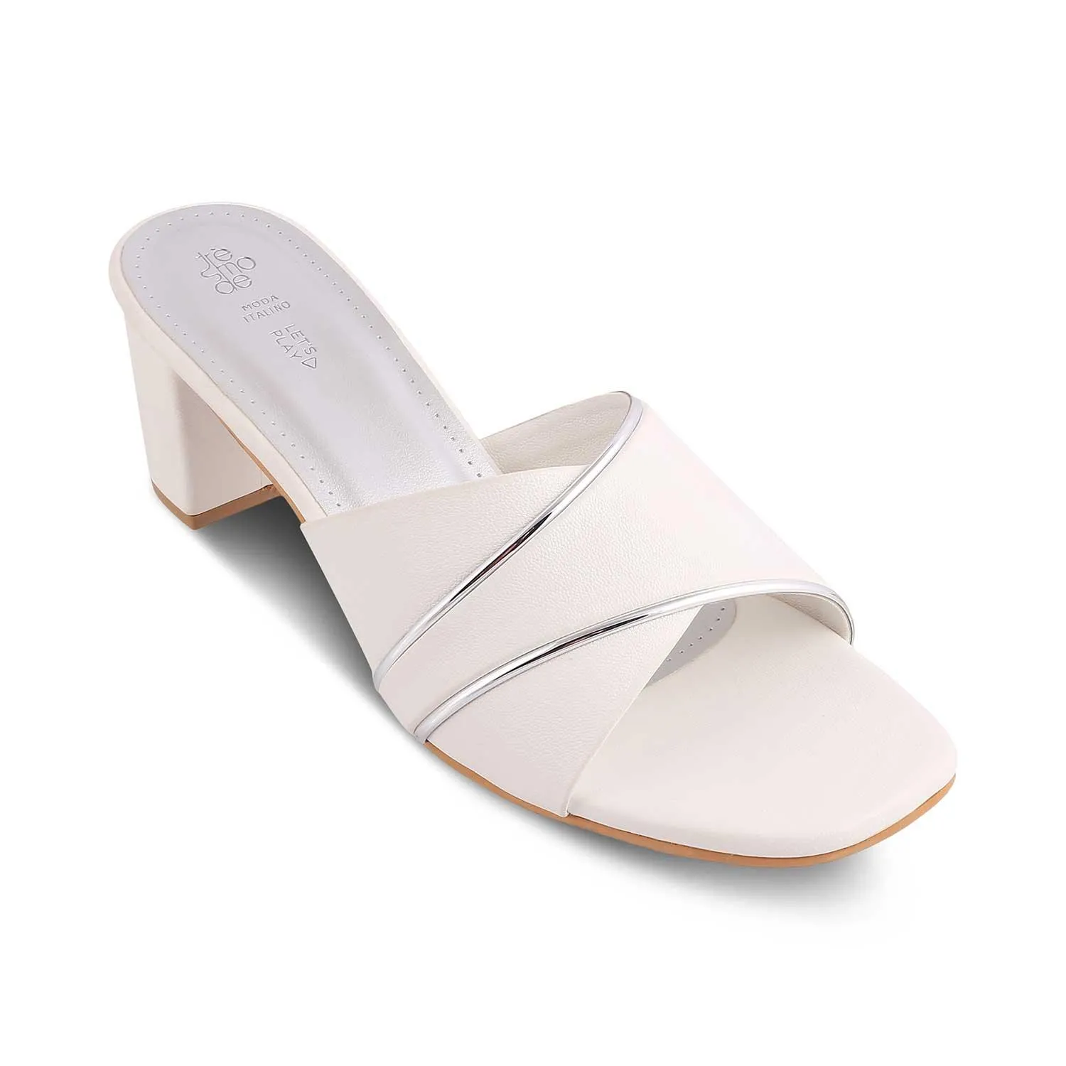 The Malua White Women's Dress Block Heel Sandals Tresmode