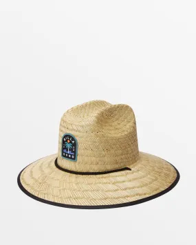 Tides Patch Lifeguard Straw Hat - Black