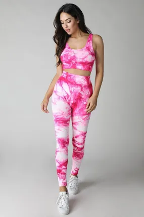 Tie Dye Crop Top & Leggings Set