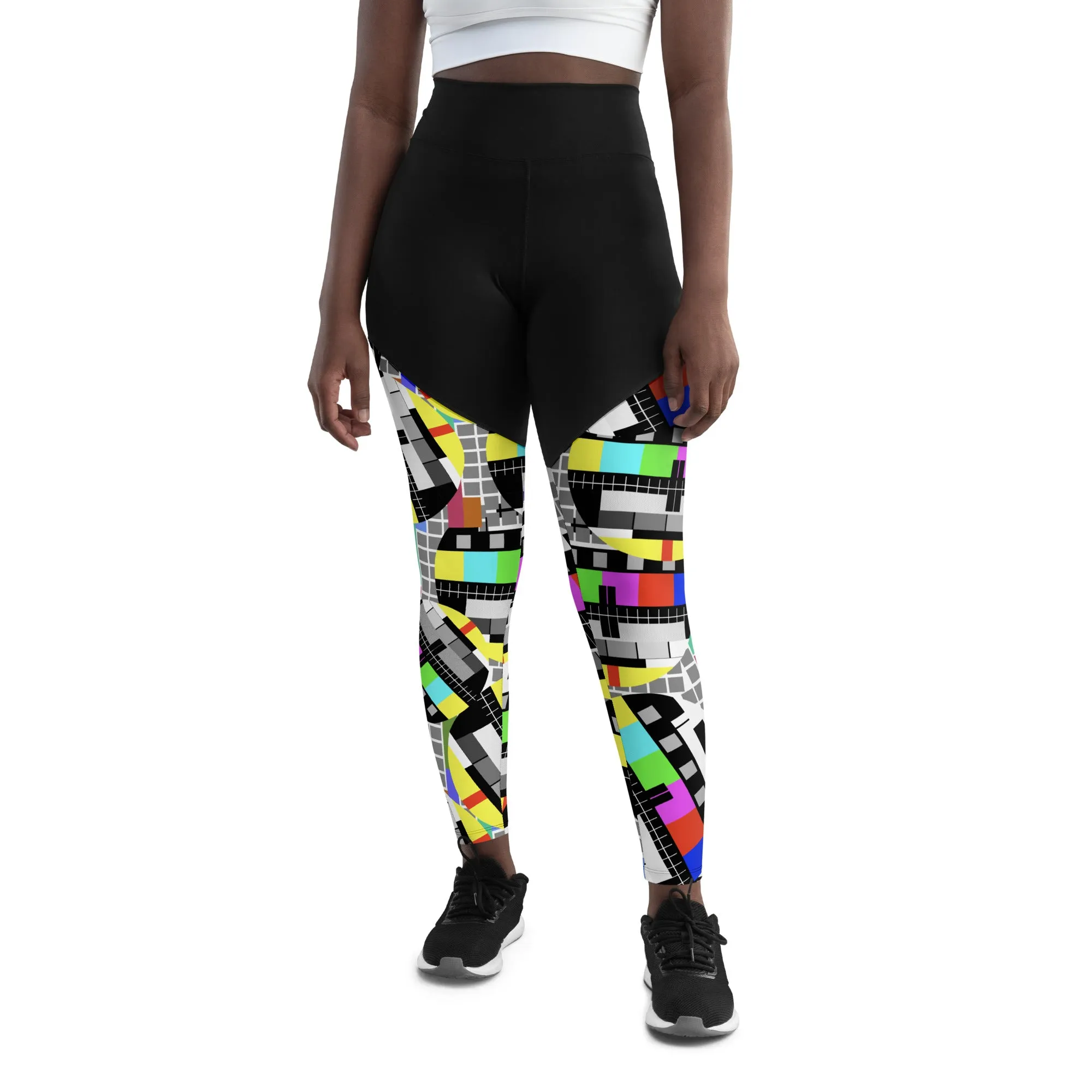 TV No Signal Compression Leggings