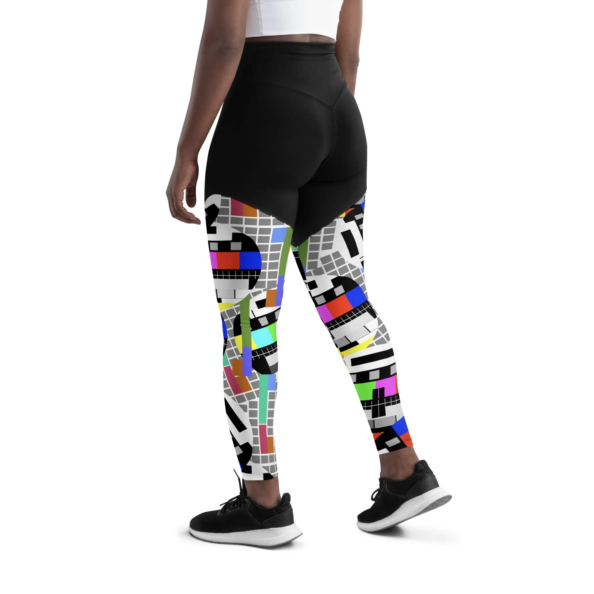 TV No Signal Compression Leggings