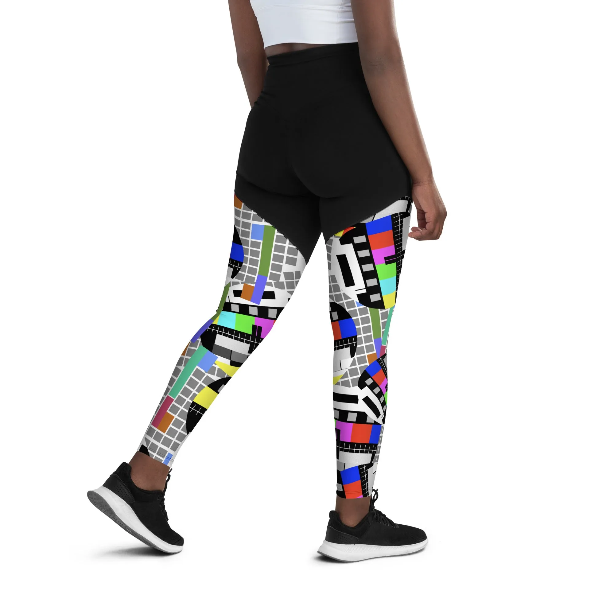 TV No Signal Compression Leggings