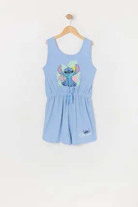 Urban Kids Girls Stitch Graphic Romper