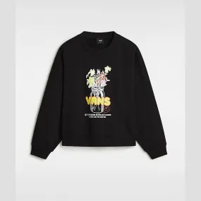 Vans BOQUET LOOSE CREW SWEATSHIRT (BLACK) WOMEN BLACK