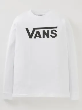 Vans Boys Classics Long Sleeve T-Shirt - White/Black