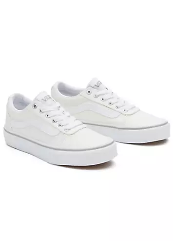 Vans White Spring Glitter Girls Ward Trainers | Grattan