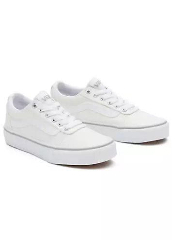 Vans White Spring Glitter Girls Ward Trainers | Grattan