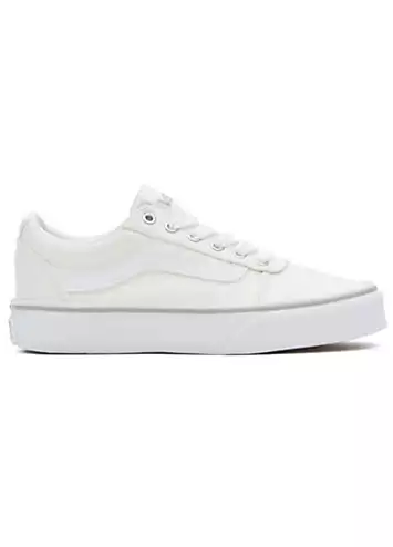 Vans White Spring Glitter Girls Ward Trainers | Grattan