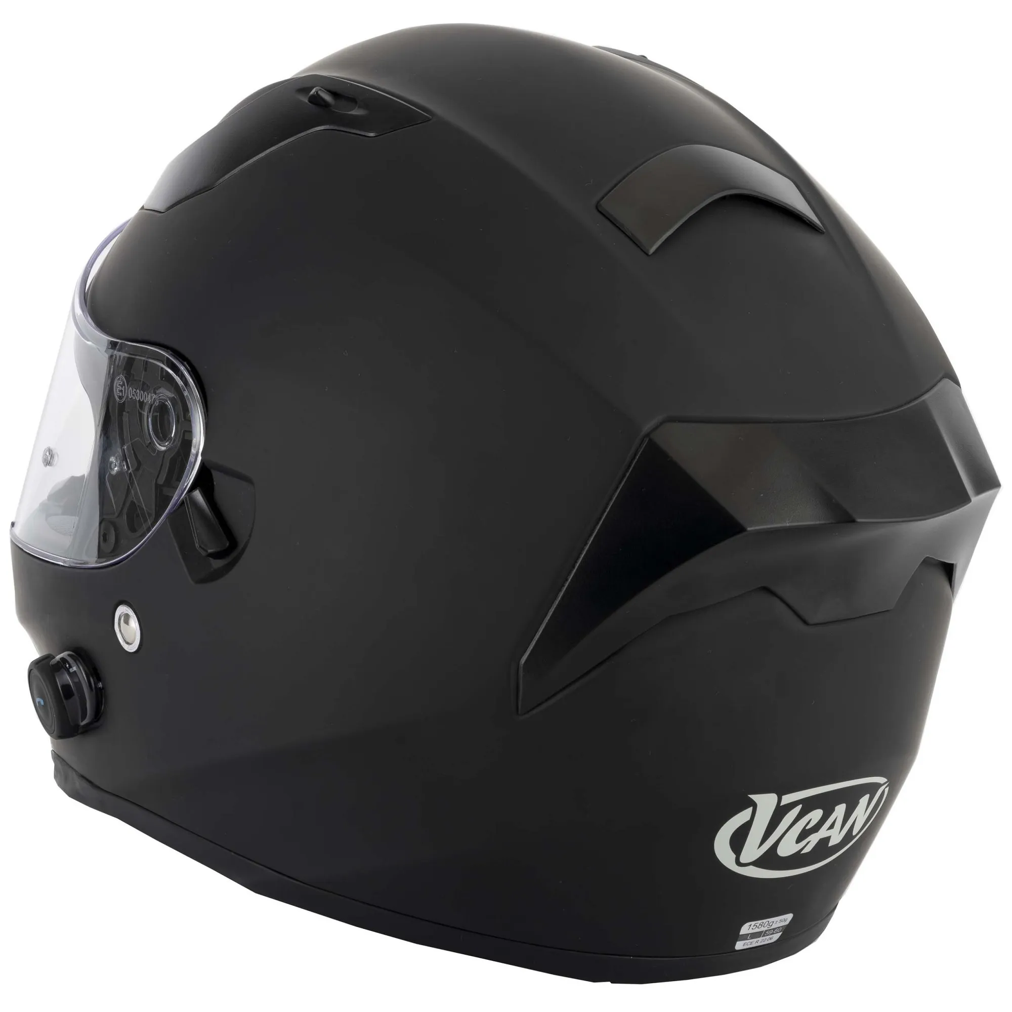 Vcan H128 Blinc Plain Helmet - Matt Black