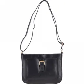 Vegetable Tanned Small Leather Shoulder Bag Navy : V-27