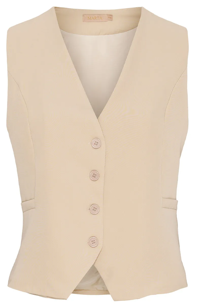 Vilde 81093 | Beige | Vest fra Marta du Chateau