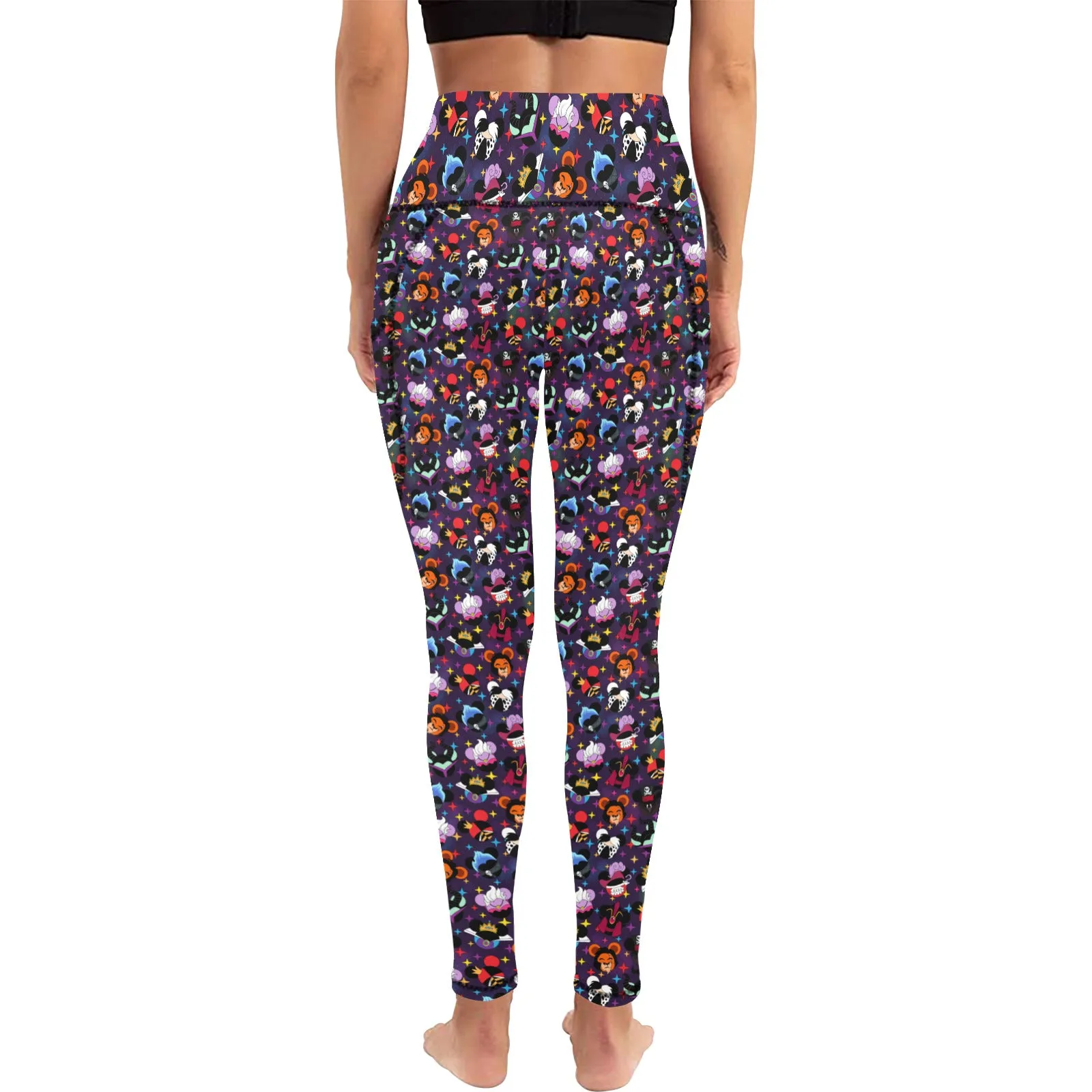 Villains Women's Athletic Leggings With Pockets