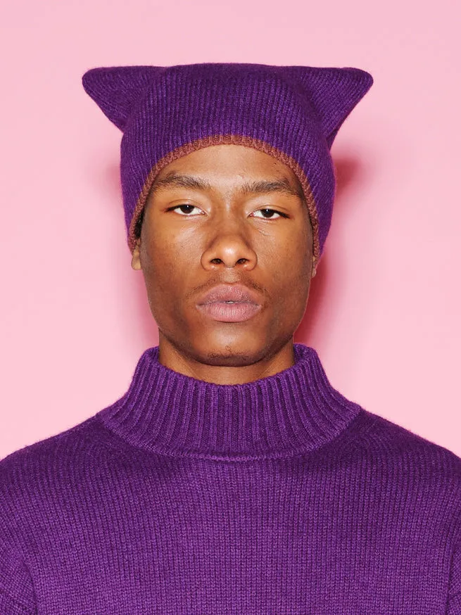 VIOLET GETTY - UNISEX KNITTED HAT - CASHMERE WOOL