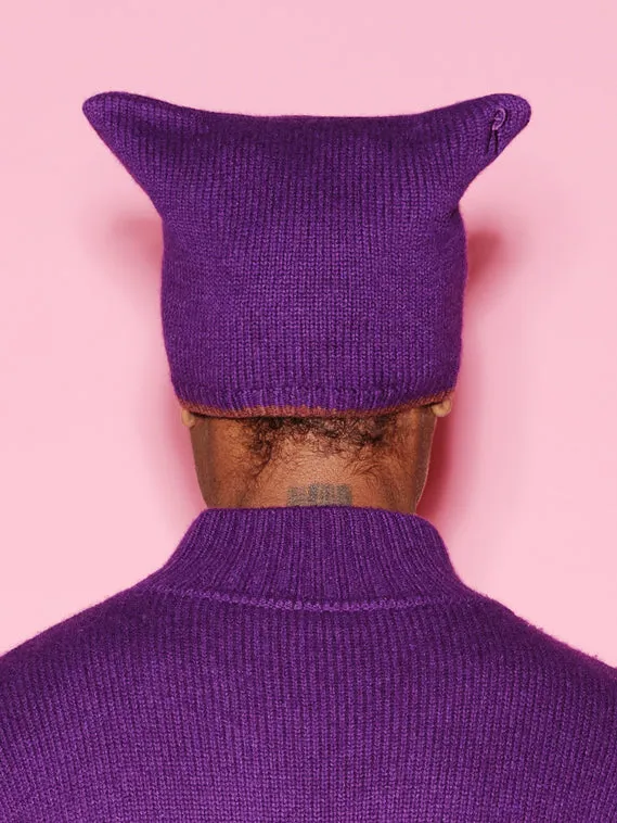 VIOLET GETTY - UNISEX KNITTED HAT - CASHMERE WOOL