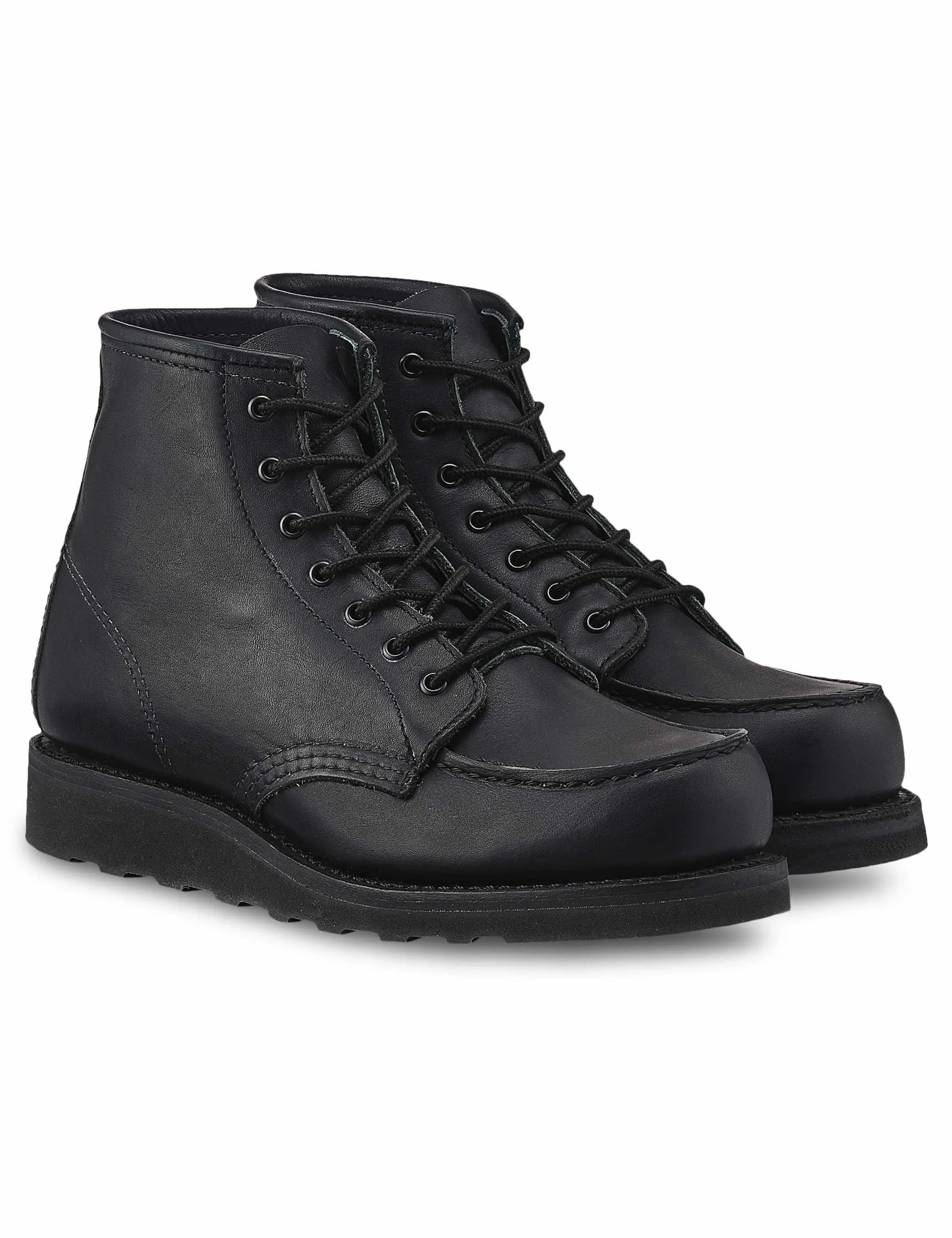 Women's 3380B Heritage 6" Moc Toe Boot - All Black Boundary Leather