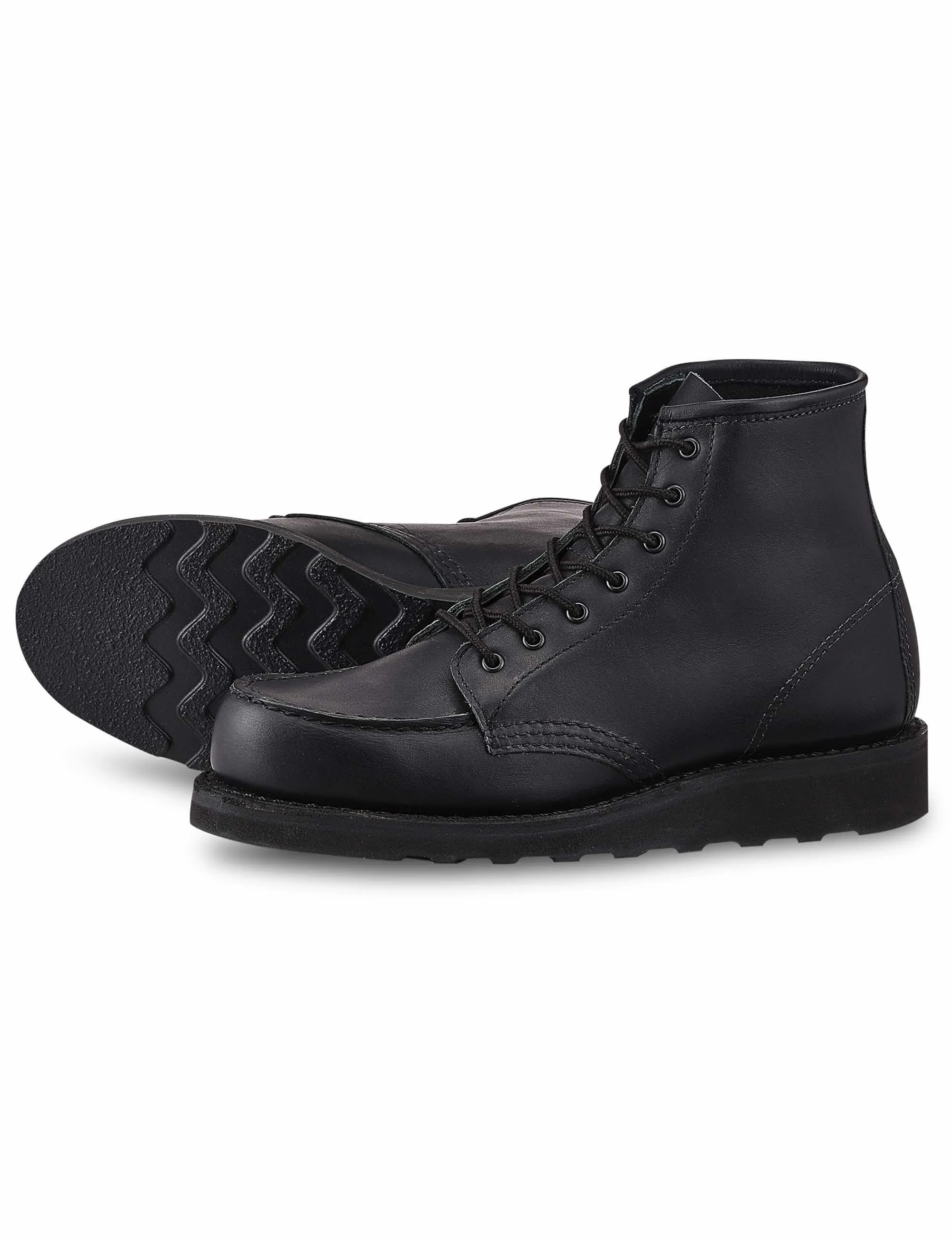 Women's 3380B Heritage 6" Moc Toe Boot - All Black Boundary Leather