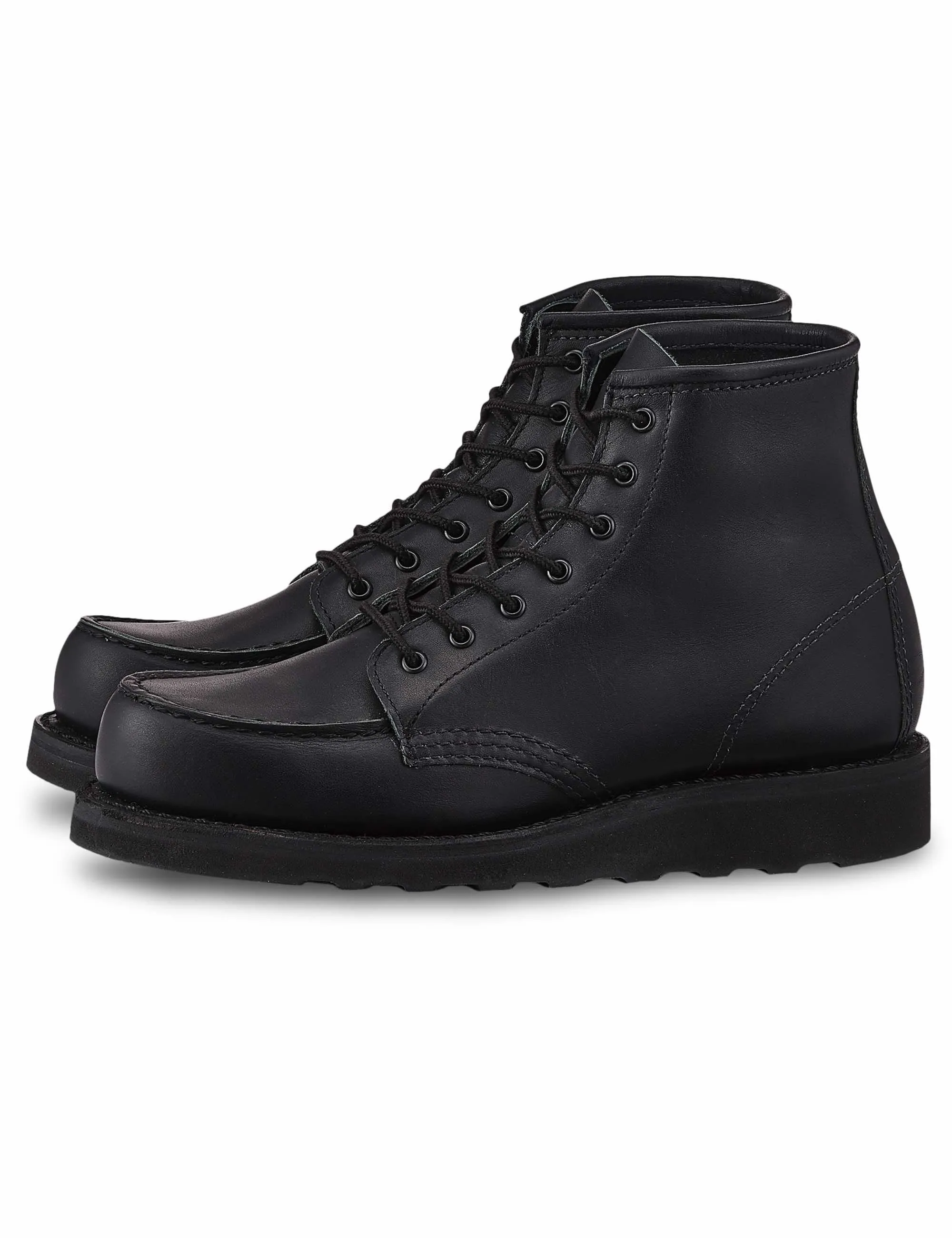 Women's 3380B Heritage 6" Moc Toe Boot - All Black Boundary Leather