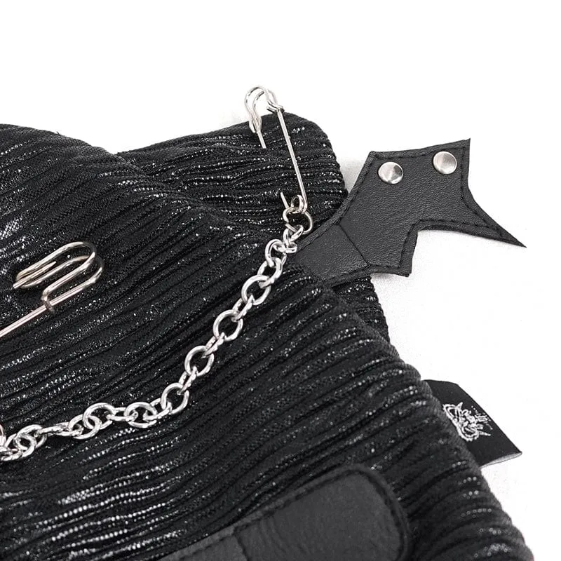 Women's Gothic Batwing Buckle Hat with Chain