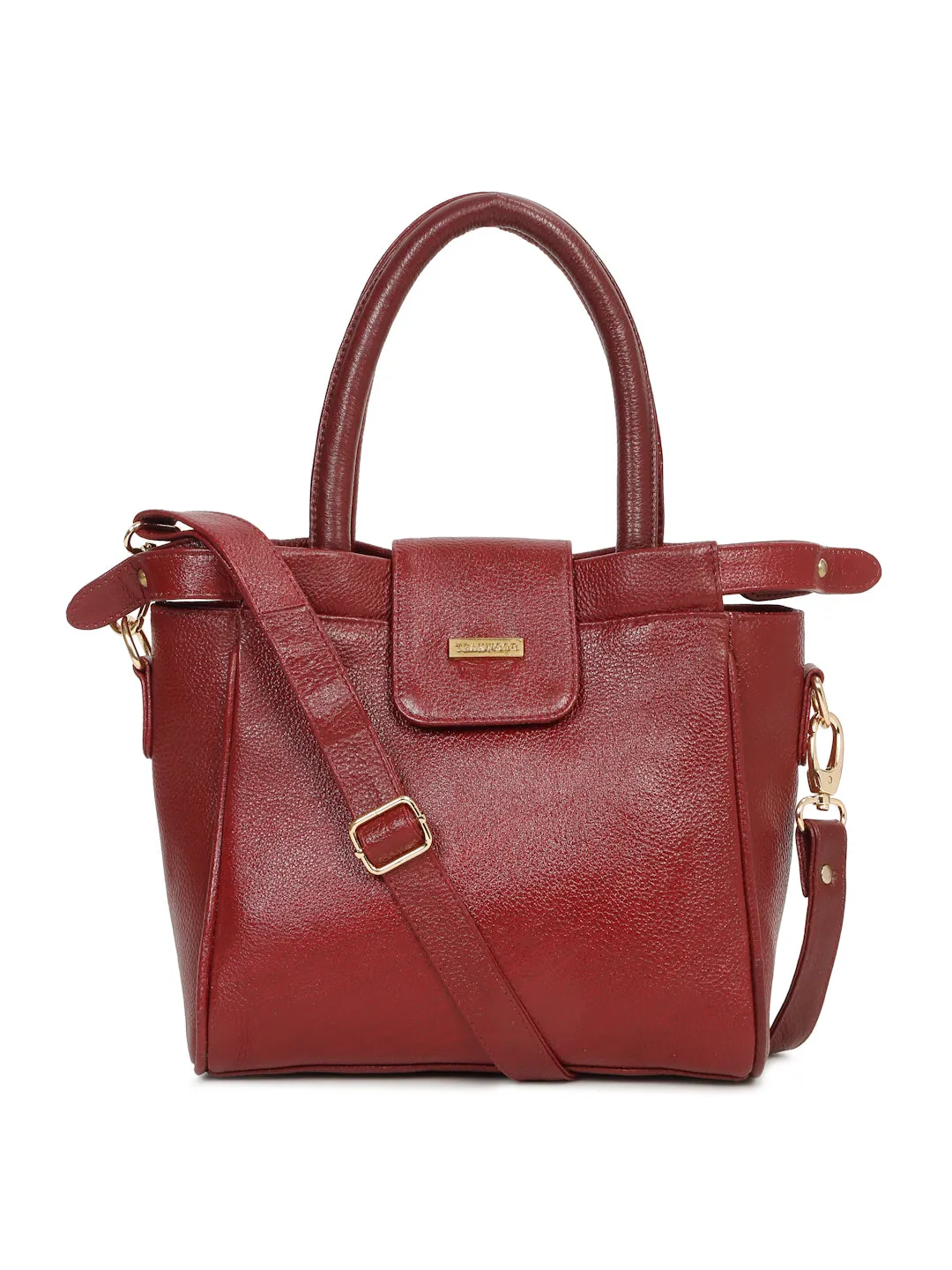 Women's Textured Leather Handheld Bag