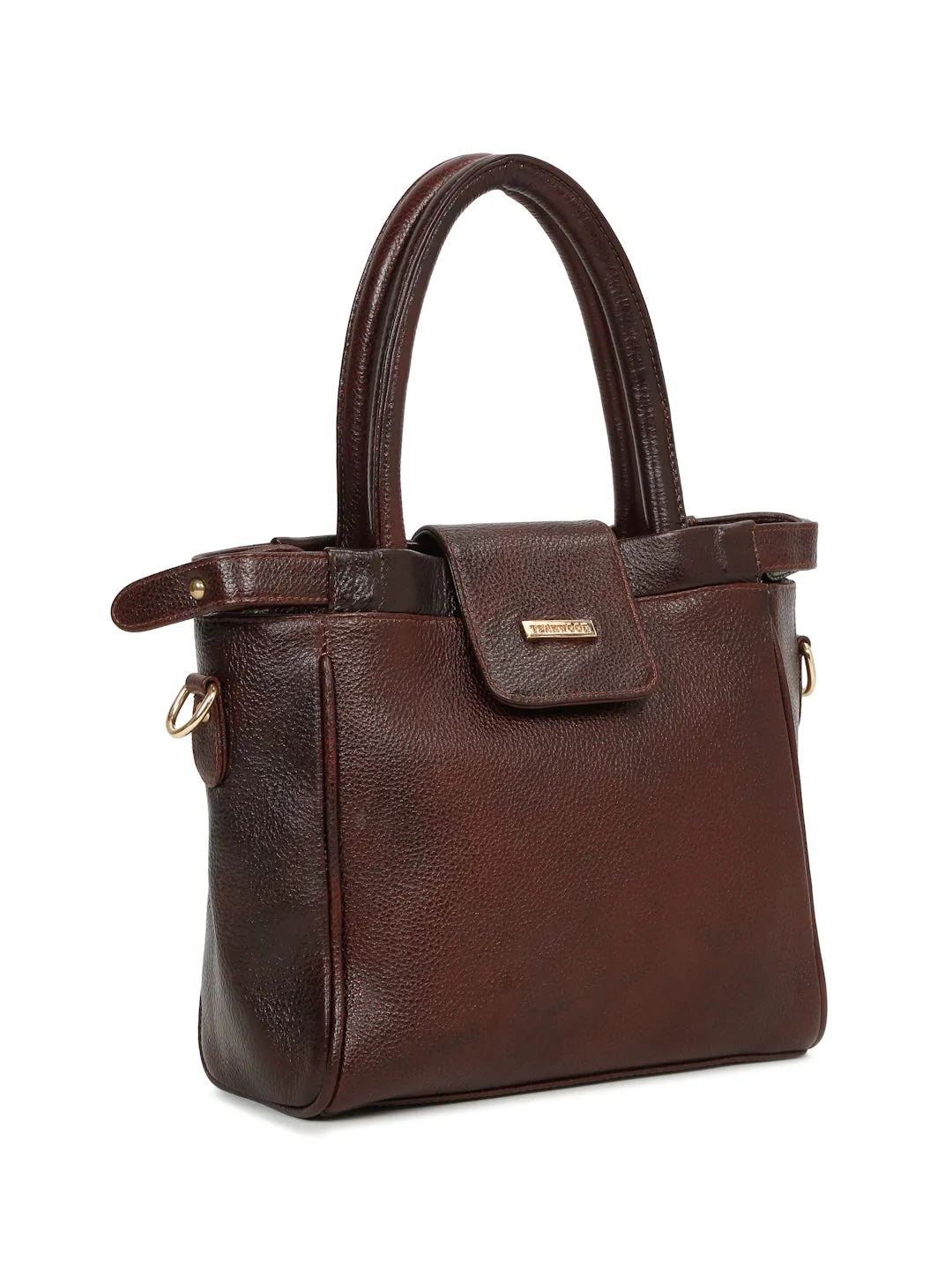 Women's Textured Leather Handheld Bag