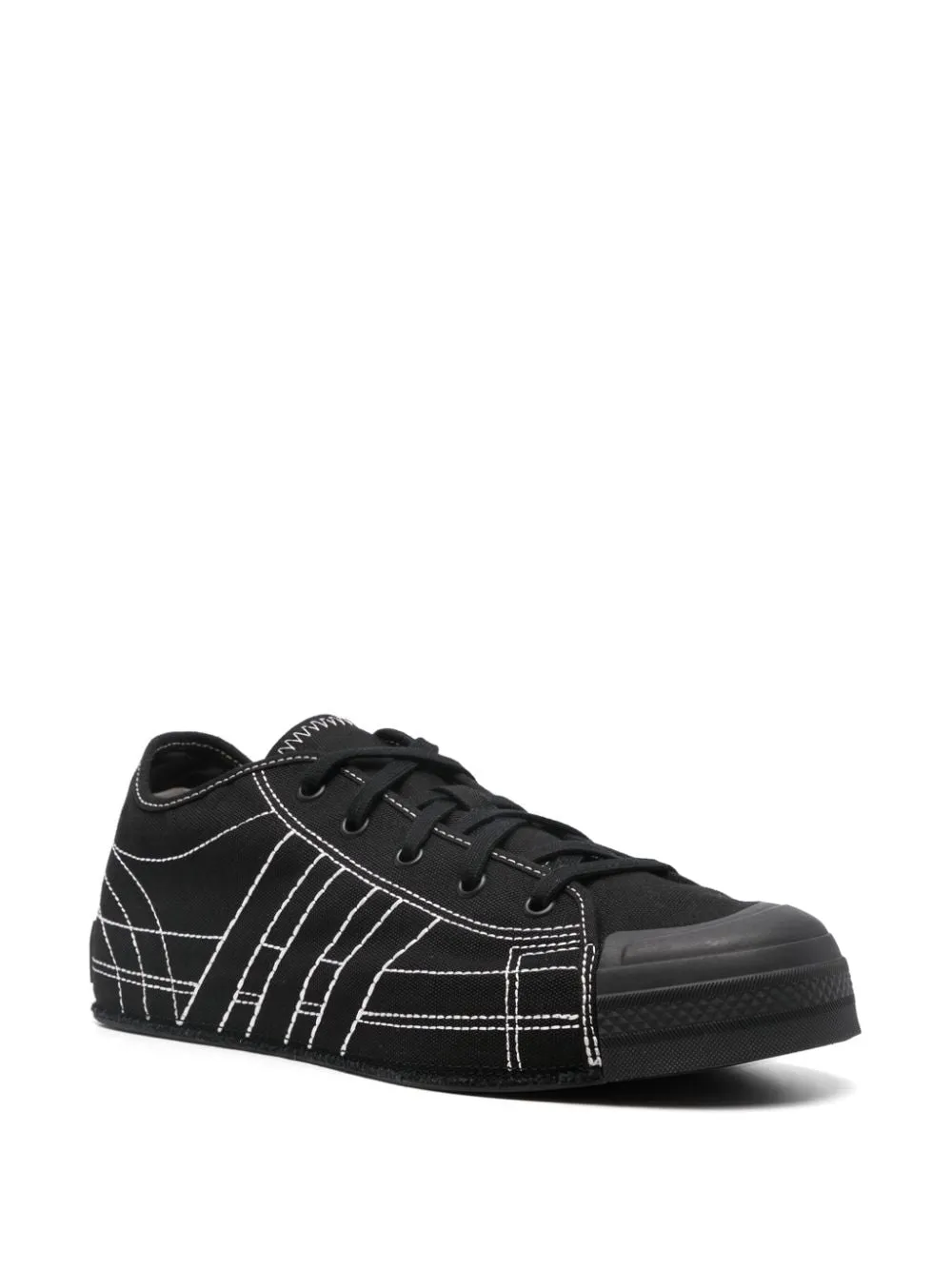 Y 3    Y 3 Nizza Low Leather Sneakers